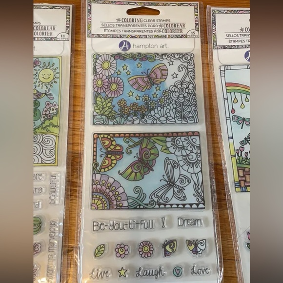 Bundle of 3 Hampton Art colouring clear stamps - Picture 4 of 6
